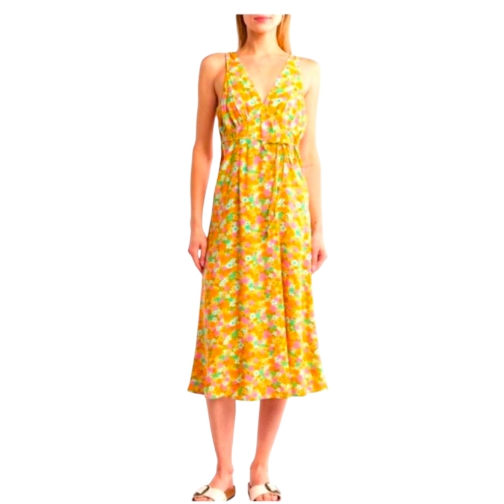 NWT Billabong Feel The Love Floral Sleeveless Midi Dress - Multicolor Small